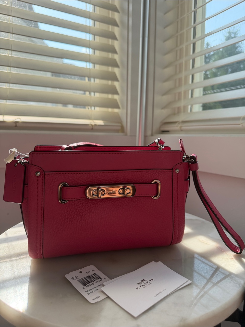NWT Coach Swagger Wristlet/Crossbody